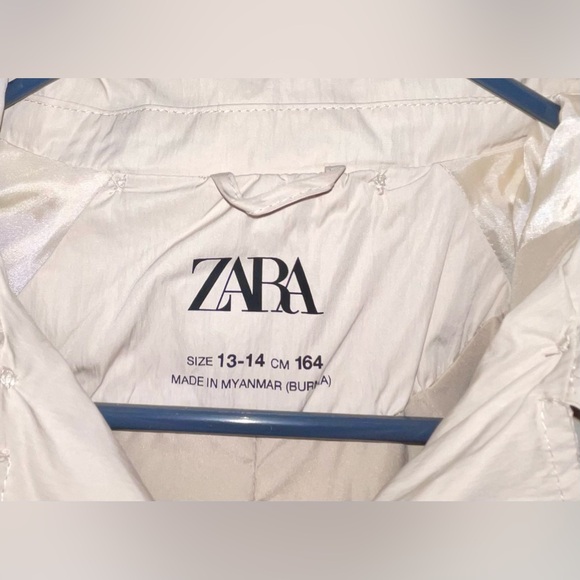 Zara Girl double breast snap button trench coat size 13-14 fits woman US size M - Picture 3 of 8